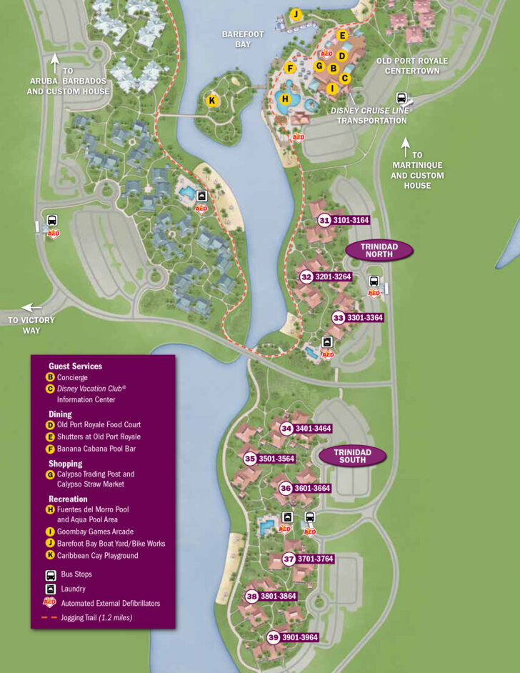 Caribbean Beach Resort Disney Map