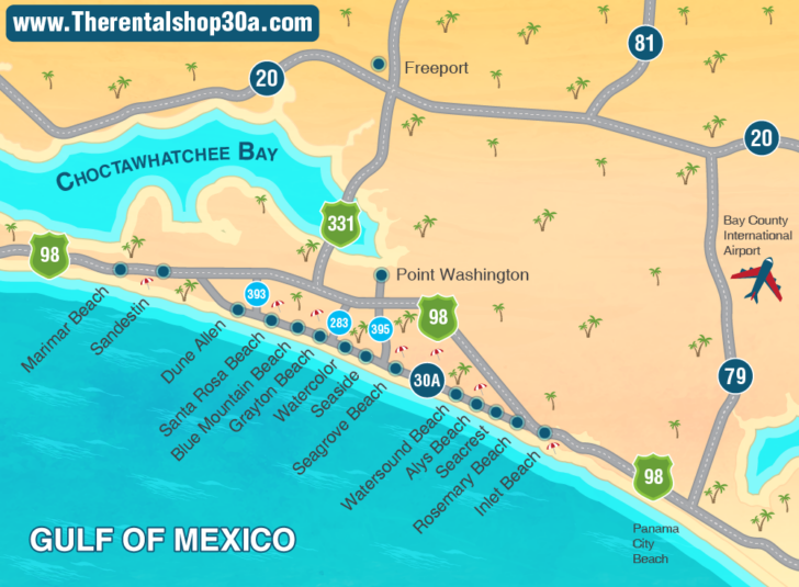 Map Of Santa Rosa Beach Florida
