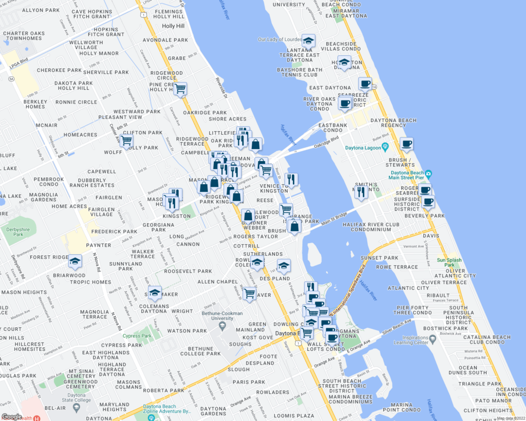 31 Map Of Daytona Beach Maps Database Source Beach Map