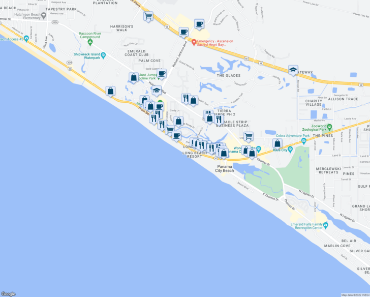 31 Panama City Beach Condo Map Maps Database Source | Beach Map