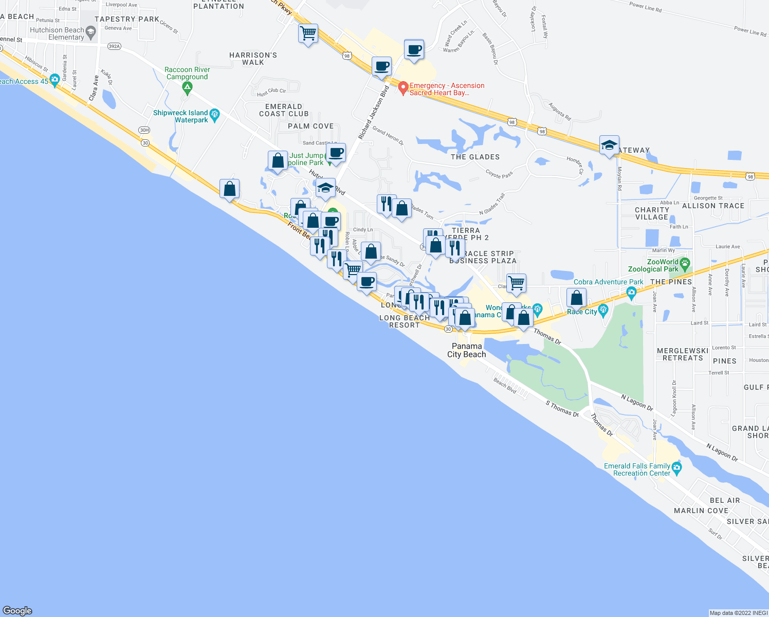 31 Panama City Beach Condo Map Maps Database Source