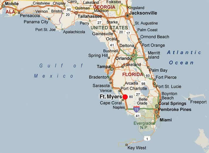 Fort Meyers Beach Map