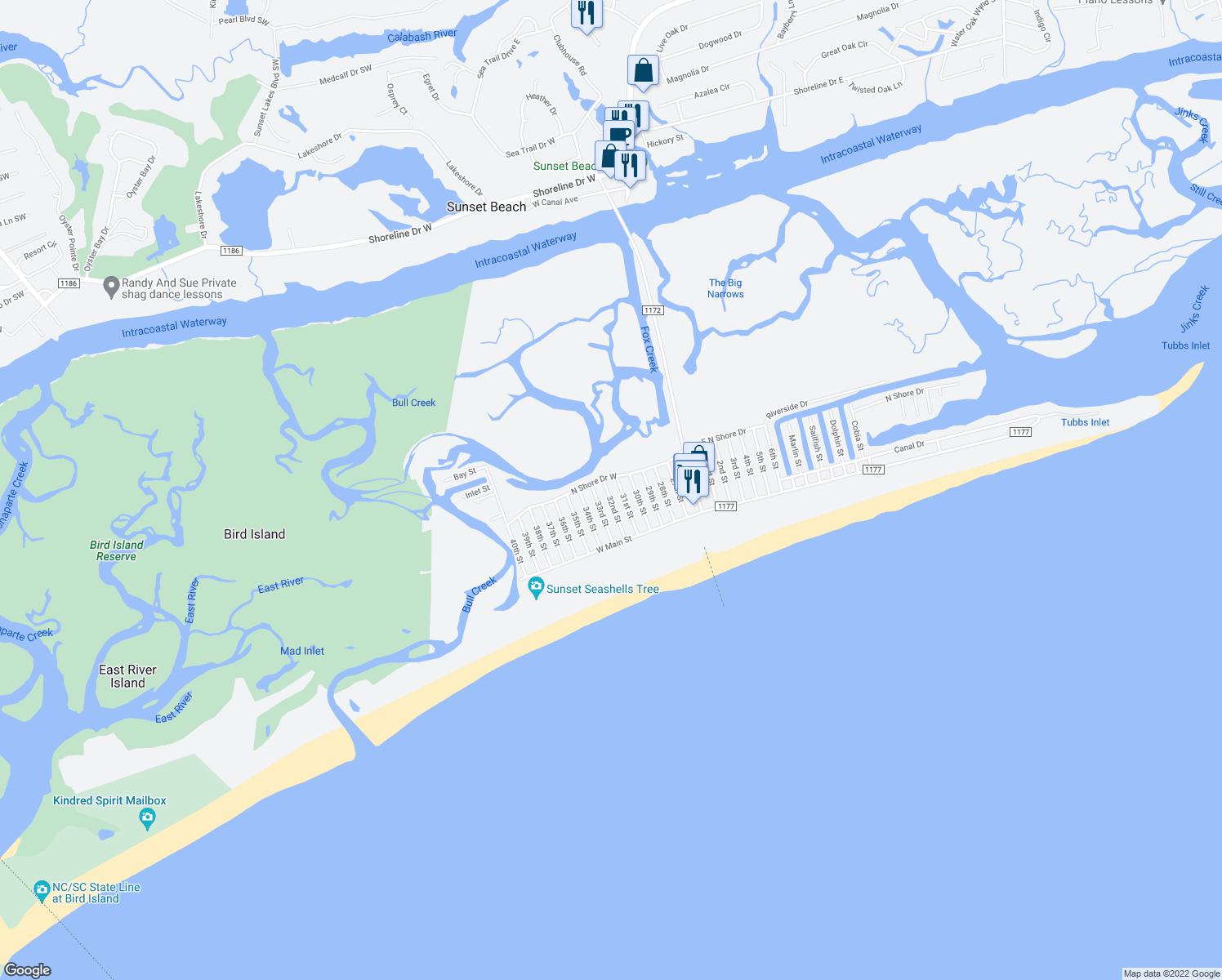 35 Sunset Beach Nc Map Maps Database Source