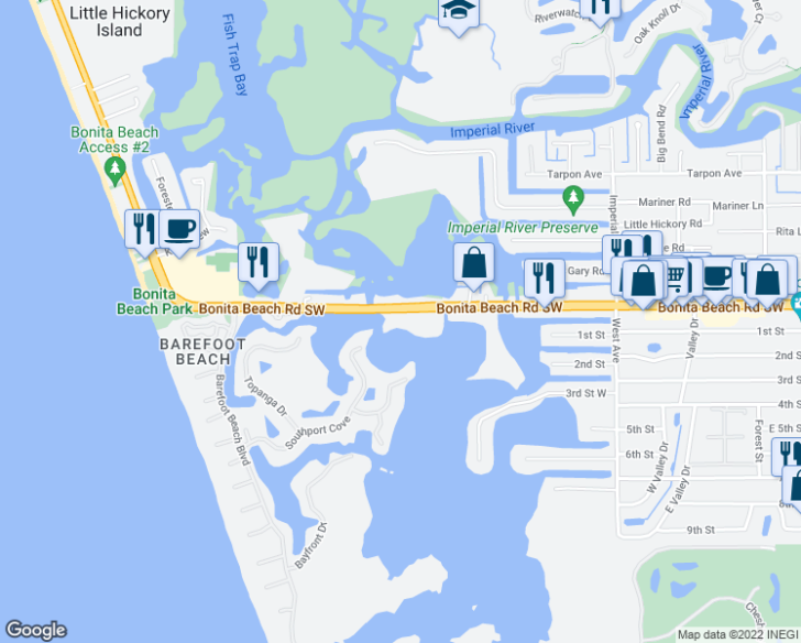 Map Of Bonita Beach Road