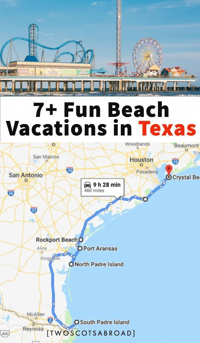 Texas Beach Map