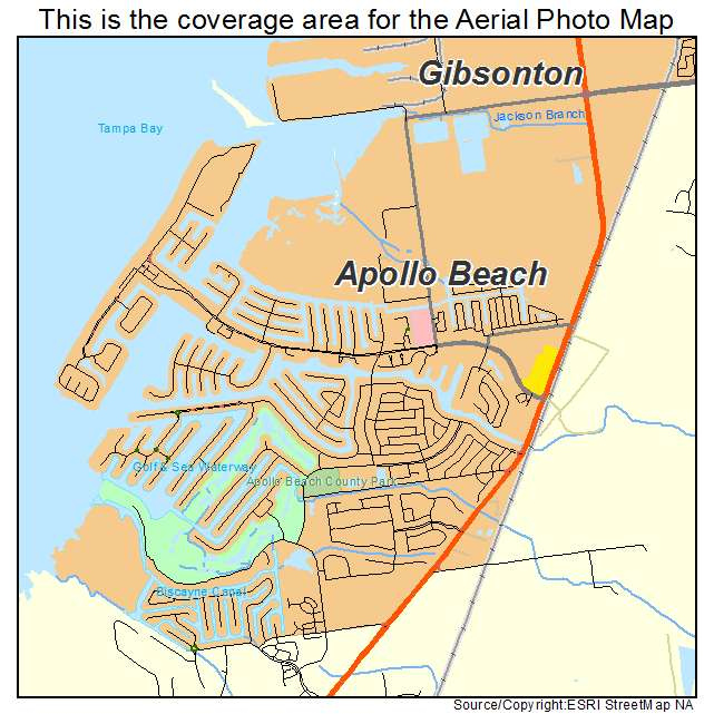 Aerial Photography Map Of Apollo Beach FL Florida