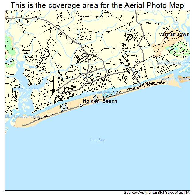 Aerial Photography Map Of Holden Beach NC North Carolina
