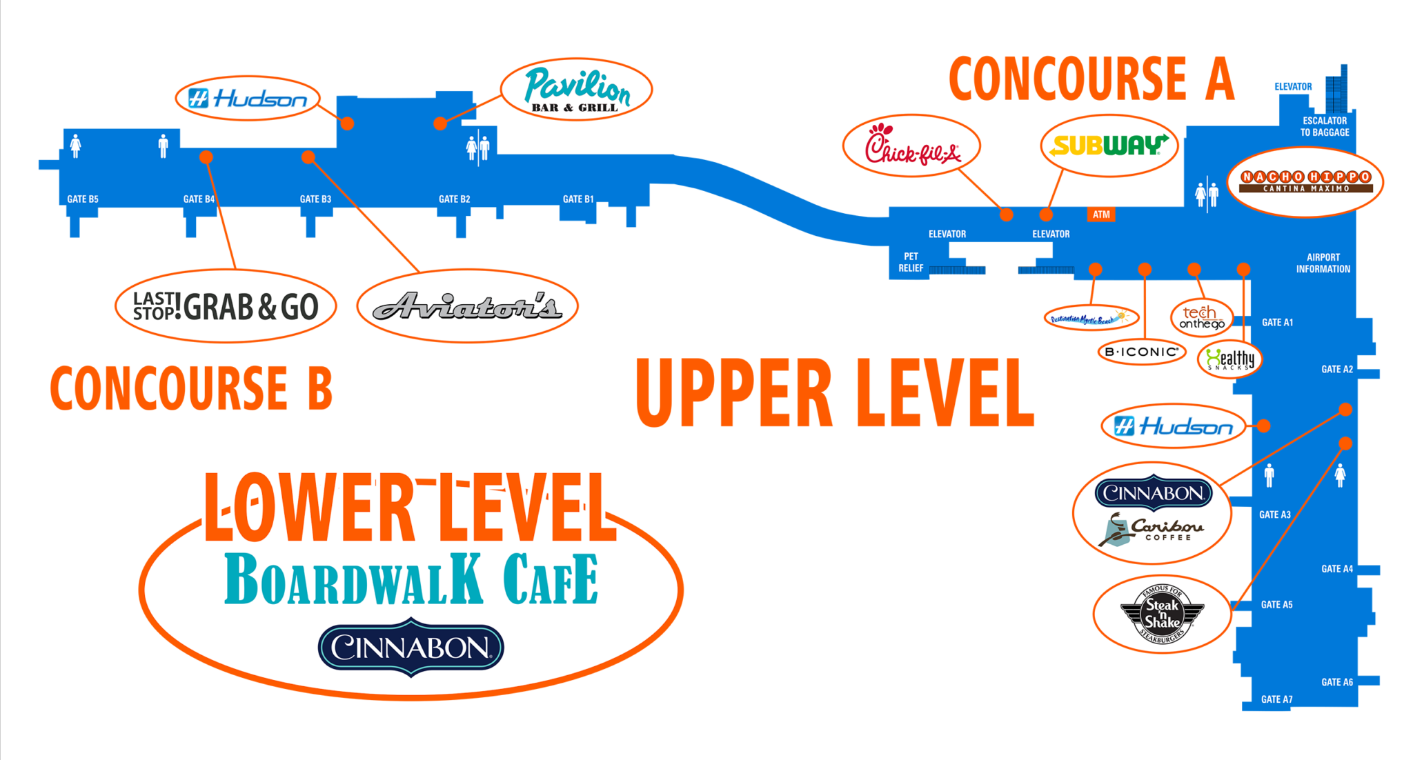 Airport Map Myrtle Beach International Airport  Beach Map