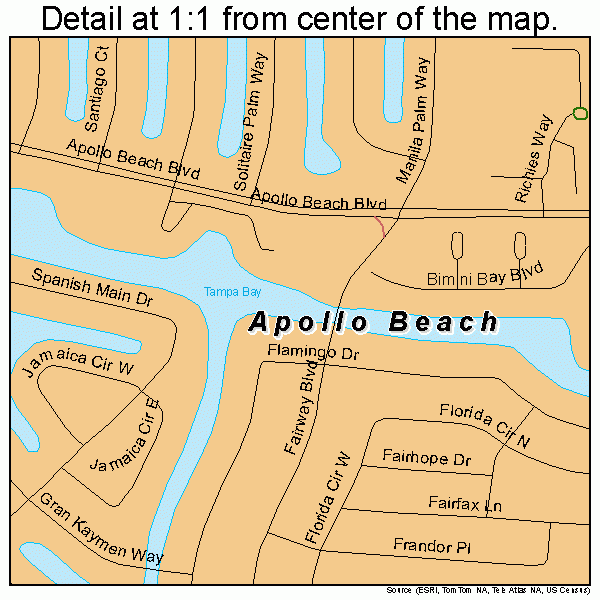 Apollo Beach Florida Street Map 1201675