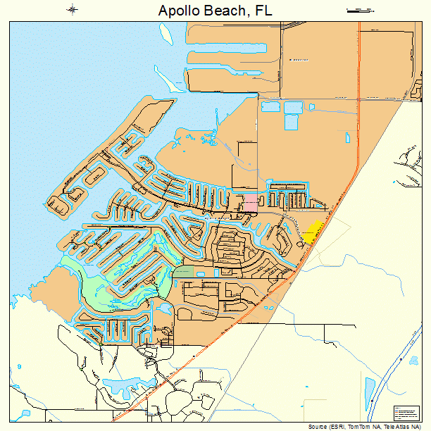 Apollo Beach Florida Street Map 1201675