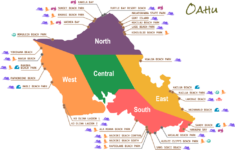 Beaches Map Oahu Hawaii Oahu Vacation Hawaii Adventures Hawaii