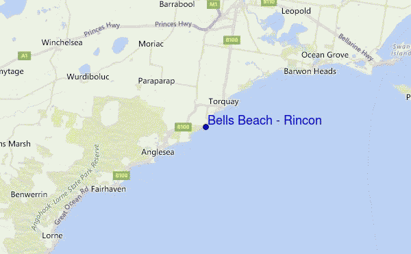 Map Bells Beach