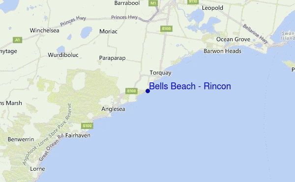 Bells Beach Map