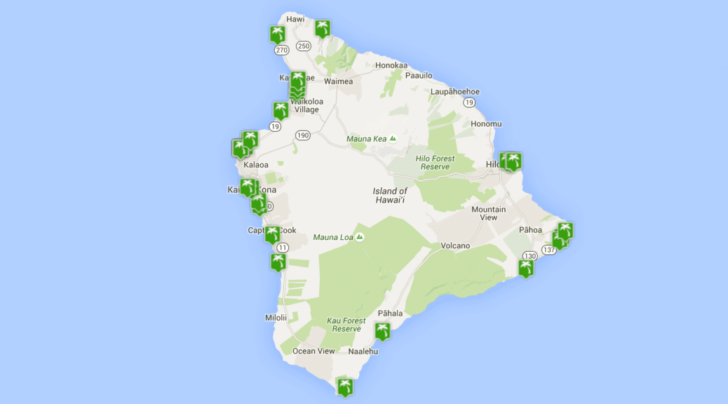 Big Island Beaches Map