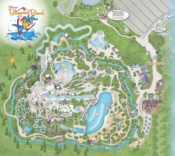 Blizzard Beach Information And Guide Including Park Map | Beach Map