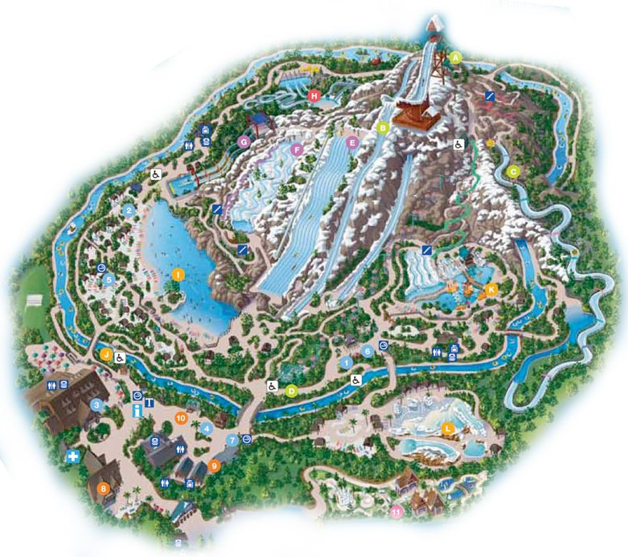 Blizzard Beach Map Disney Water Parks Blizzard Beach Florida Holiday