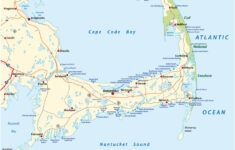 Cape Cod Beach Map United Staes Royalty Free Vector Image