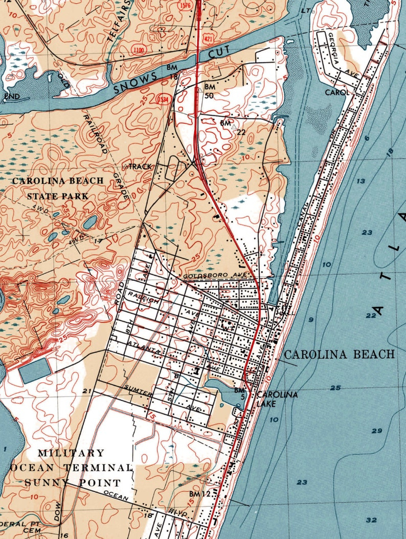 Map Of Carolina Beach  Beach Map