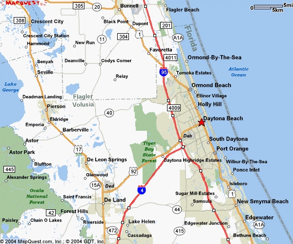 Map Of Daytona Beach | Beach Map