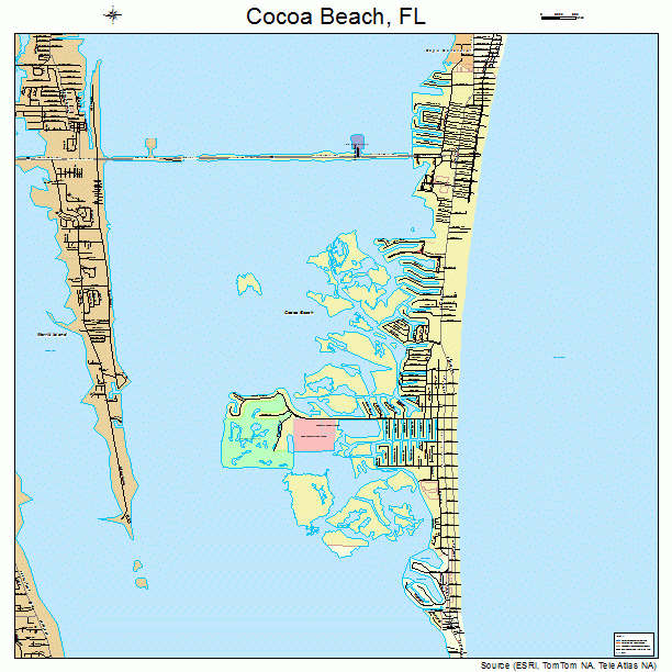 Cocoa Beach Florida Street Map 1213175