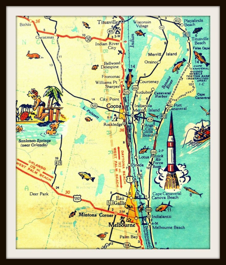 Map Of Cocoa Beach Fl