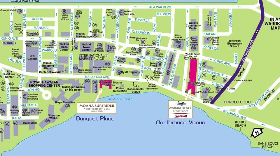 Conference Venue Waikiki Map Waikiki Beach Map Waikiki Beach