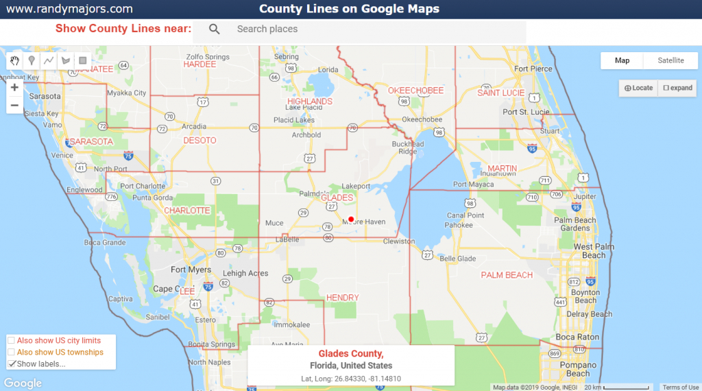 County Lines On Google Maps Www randymajors Google Maps West Palm 