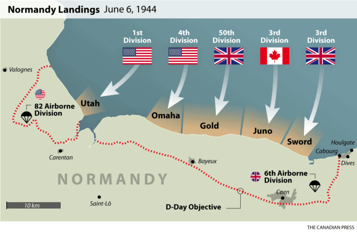 Beaches Of Normandy Map