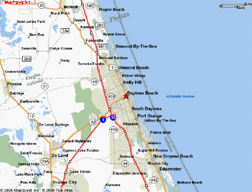 Map Of Daytona Beach