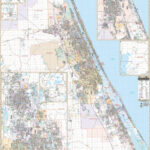 Daytona Beach FL Wall Map KAPPA MAP GROUP