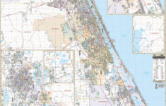 Daytona Beach FL Wall Map KAPPA MAP GROUP