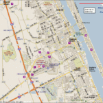 Daytona Beach Florida Map With Cities And Towns Area With Convenient