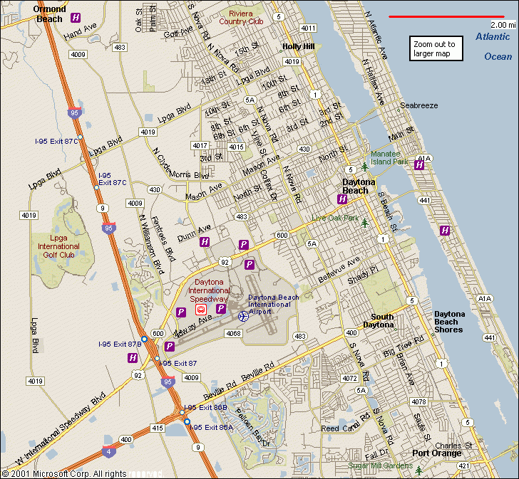 Daytona Beach Florida Map With Cities And Towns Area With Convenient 