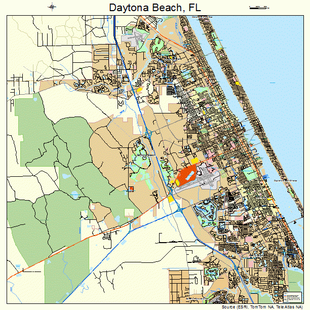 Daytona Beach Florida Street Map 1216525