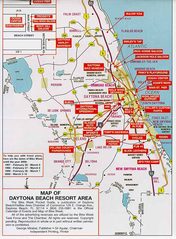 Daytona Bike Week Map | Beach Map