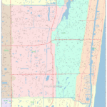Delray Beach Florida Wall Map Color Cast Style By MarketMAPS