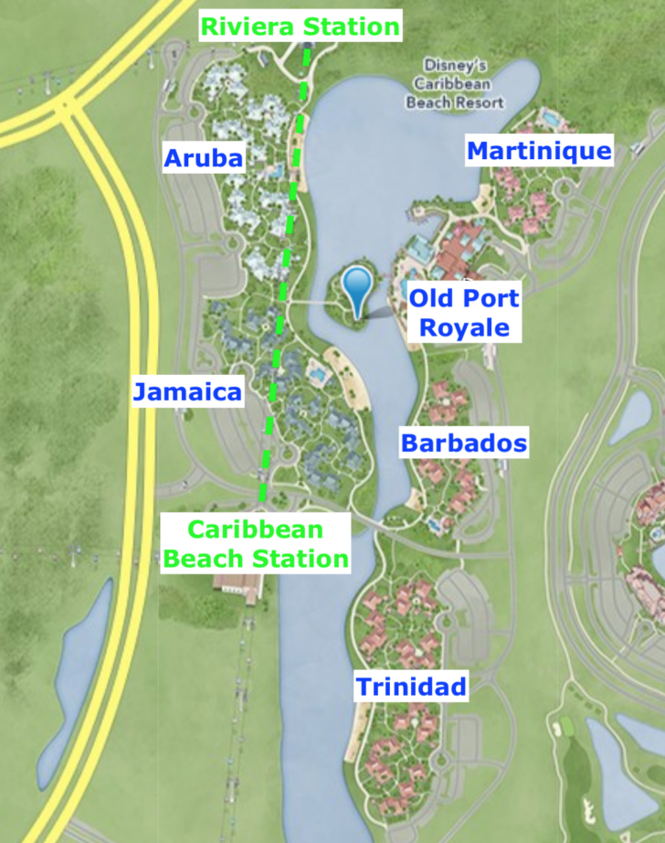 Caribbean Beach Resort Map With Skyliner