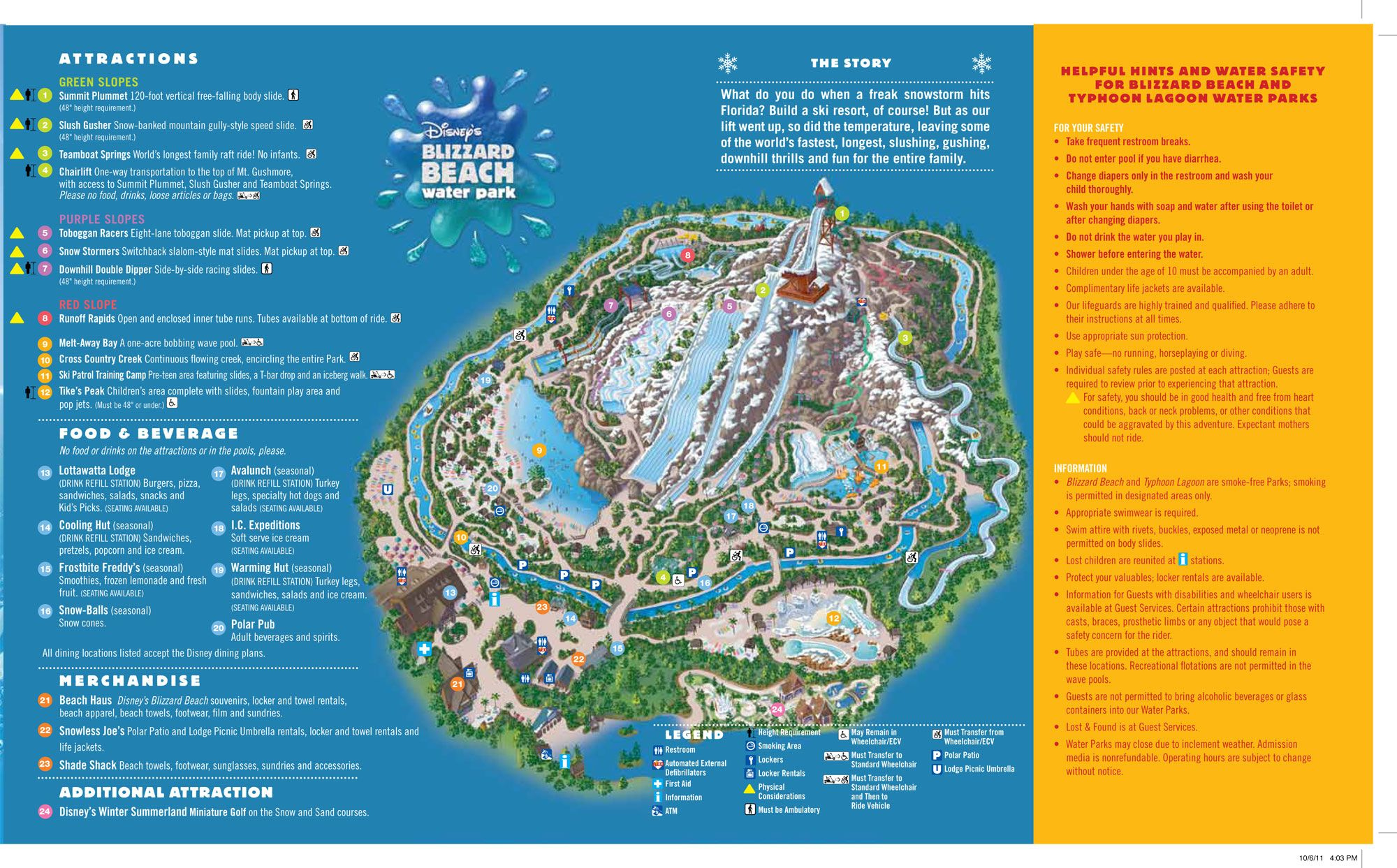 Disneys Blizzard Beach Water Park Map Disney Blizzard Beach Disney 