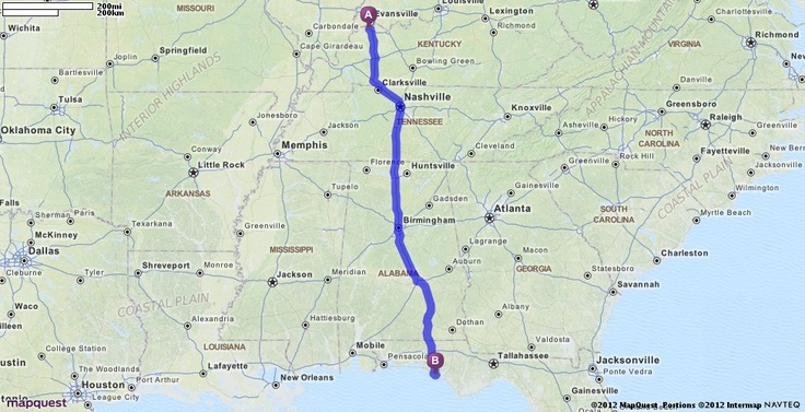 Driving Directions From Henderson Kentucky To Panama City Beach 