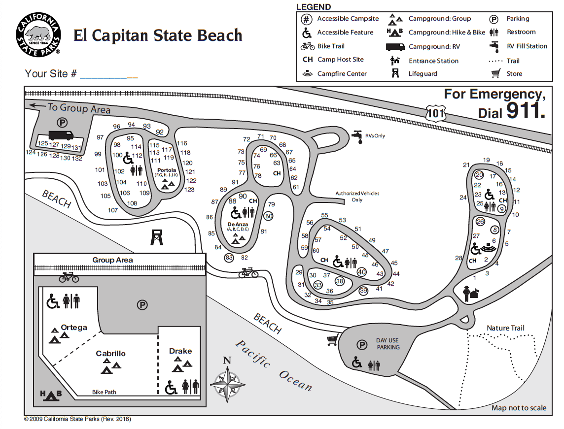 El Capitan State Beach Campsite Photos Camping Info Reservations