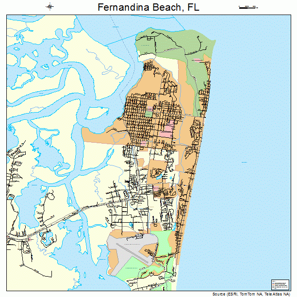 Fernandina Beach Florida Street Map 1222175