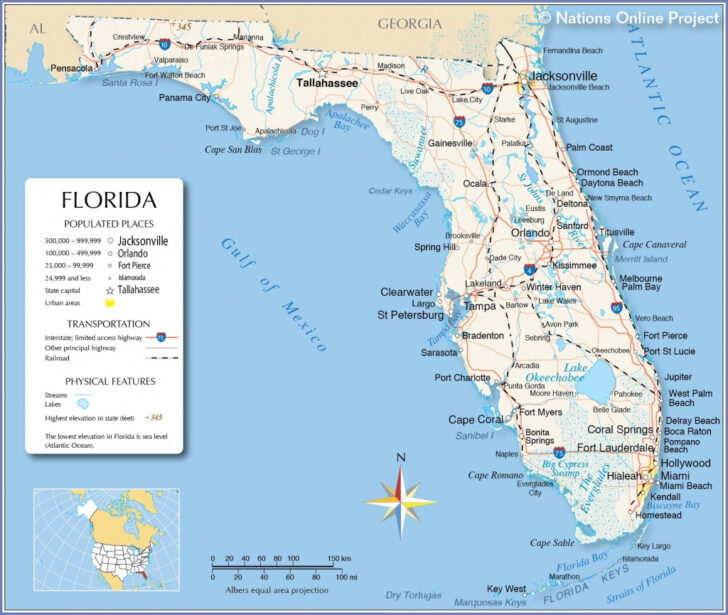 Florida Atlantic Coast Map Printable Maps  Beach Map