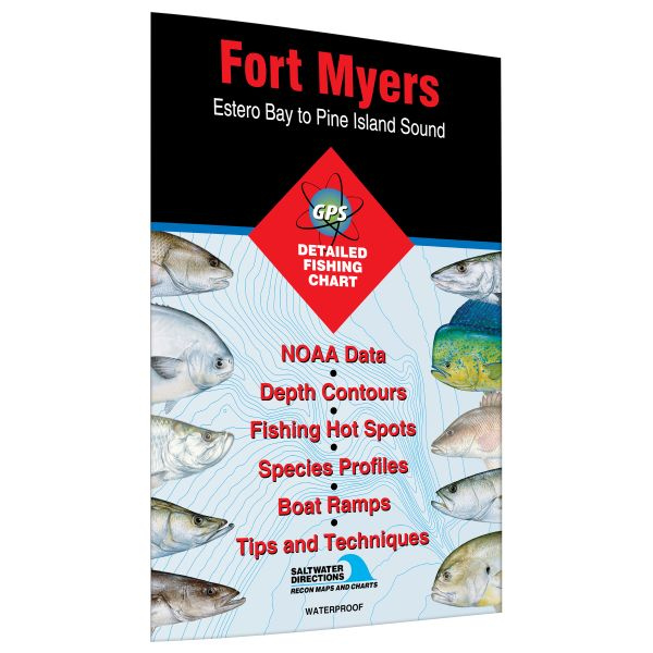 Florida Fort Myers Estero Bay To Pine Island Sound Fishing Hot Spots Map