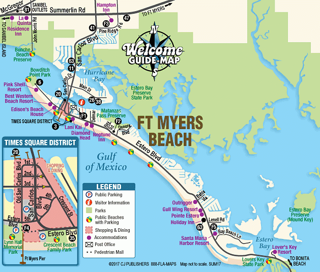 Ft Myers Beach Street Map Map Of Fort Myers Beach Florida Fort 