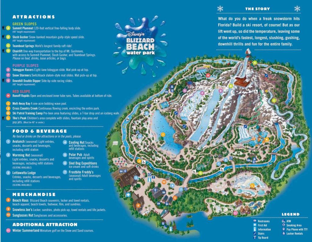 Go To Blizzard Beach Blizzard Beach Disney Water Parks Disney World Map ...