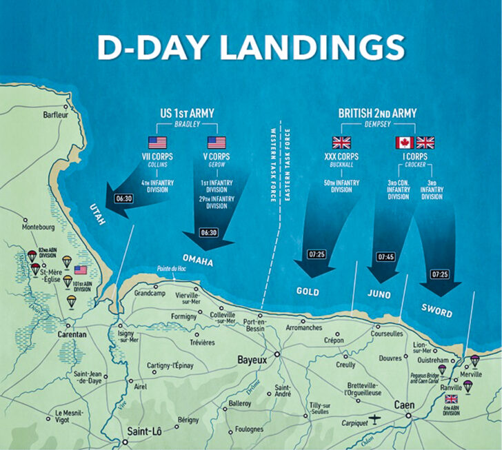 D Day Beaches Map