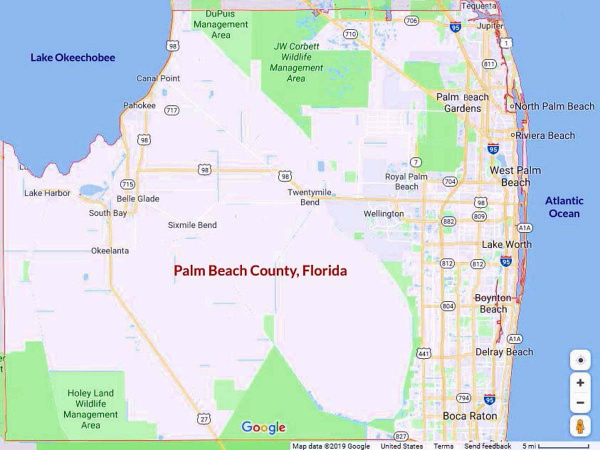 Google Maps Florida Counties