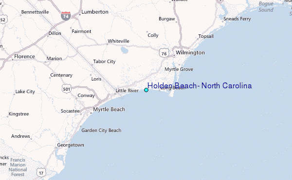 Holden Beach Nc Map Casa Pittura