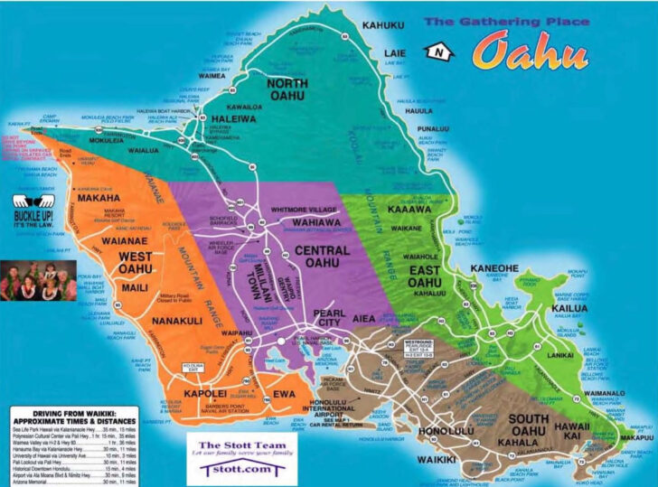 Beach Map Oahu