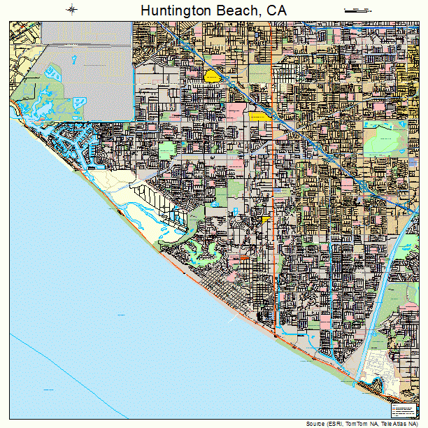 Huntington Beach California Street Map 0636000